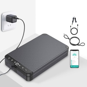 Coffre-fort compact 306 mm connect&eacute; PDT-BX1519D - Appli Tuya