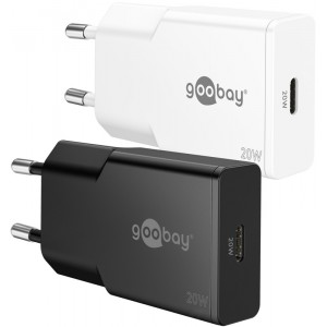 Goobay 20 W Chargeur Rapide USB-C PD GaN Slim noir