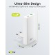 Goobay 65 W Chargeur Rapide Double USB-C PD GaN 90° Flat blanc (USB-C + USB-A)