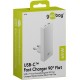 Goobay 65 W Chargeur Rapide Double USB-C PD GaN 90° Flat blanc (USB-C + USB-A)