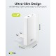 Goobay 65 W Chargeur Rapide Double USB-C PD GaN 90° Flat blanc (2x USB-C)