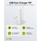 Goobay 45 W Chargeur Rapide Double USB-C PD GaN 90° Flat blanc