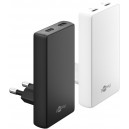 Goobay 45 W Chargeur Rapide Double USB-C PD GaN 90&deg; Flat noir