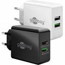 Goobay 28 W Chargeur Rapide Double USB-A QC noir