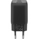 Goobay 65 W Set de Chargeur Rapide USB-C Nano et de Câble Textile USB-C (1 m)