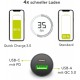 Goobay 30 W Power Delivery Chargeur Rapide pour Voiture USB-C PD (USB-C + USB-A)